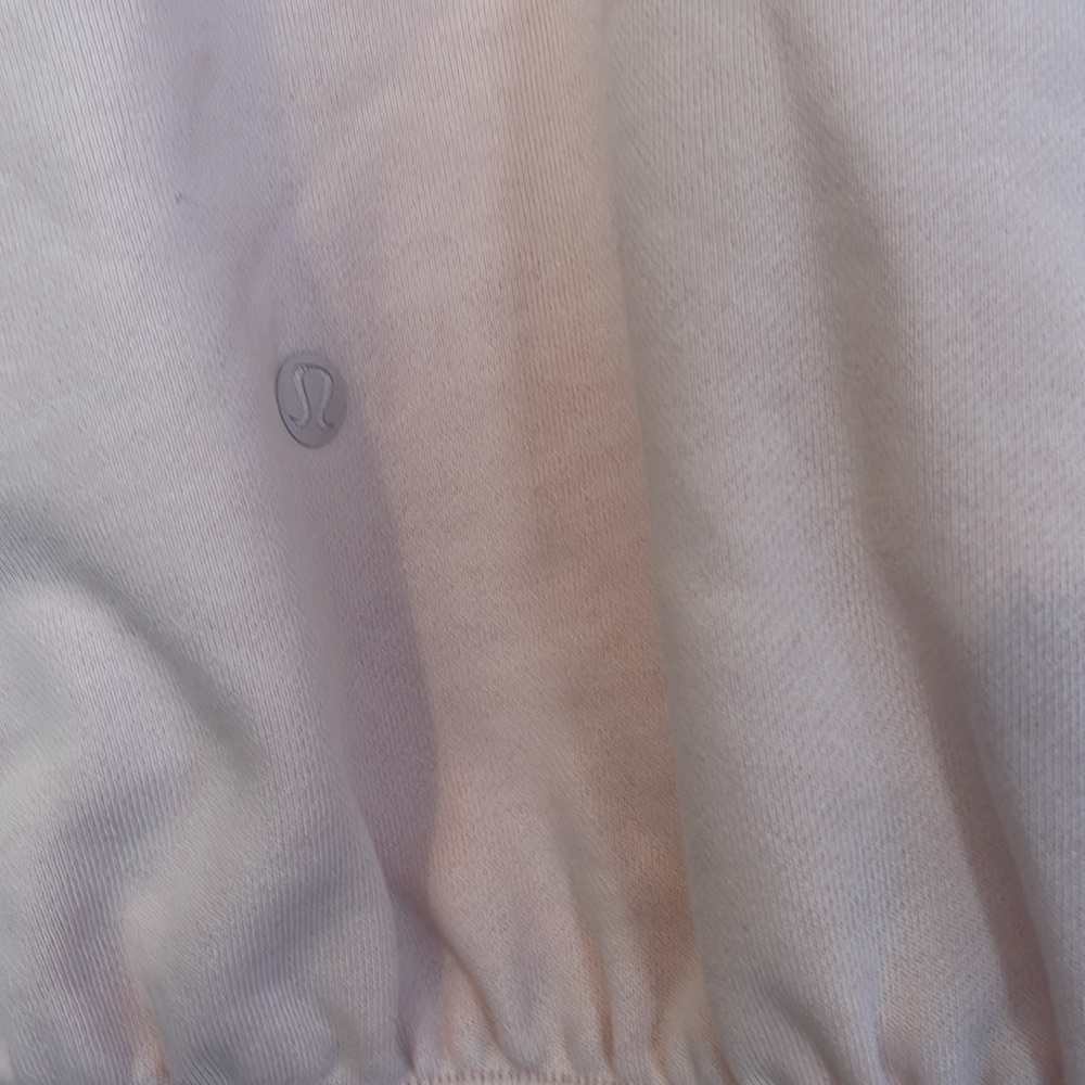 Lululemon Hugged-Waist Cotton Zip Hoodie Pink Mist - Picture 7 of 11